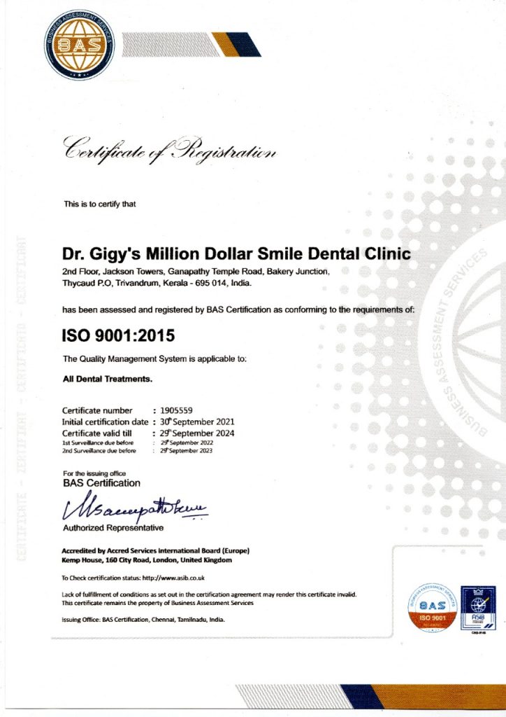Dental Clinic Registration Certificate